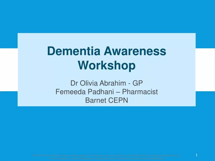dementia awareness workshop dr olivia abrahim