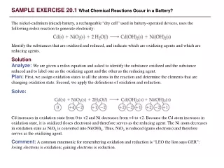 SAMPLE EXERCISE 20.1  What Chemical Reactions Occur in a Battery?