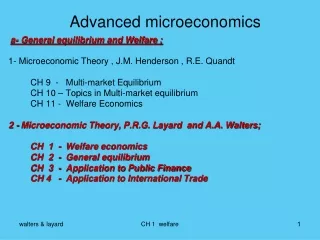 Advanced microeconomics