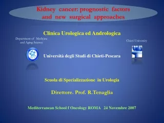 Clinica Urologica ed Andrologica Università degli Studi di Chieti-Pescara