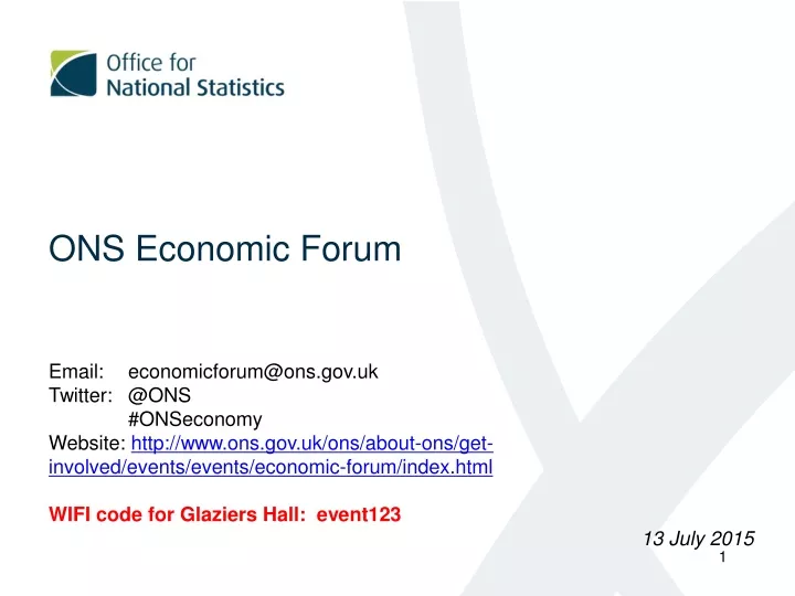 ons economic forum email economicforum@ons