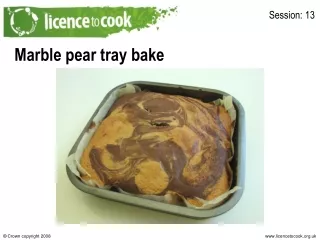 Marble pear tray bake