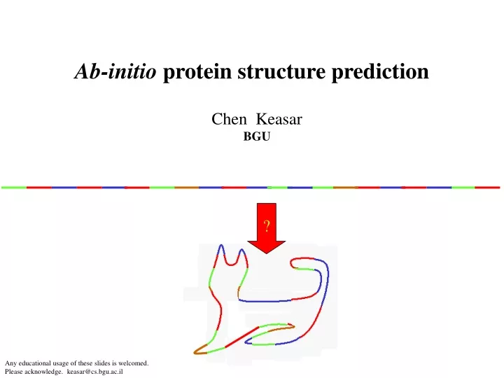 ab initio protein structure prediction
