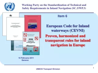 Item 6 European Code for Inland waterways (CEVNI)
