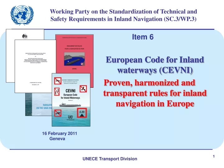 working party on the standardization of technical