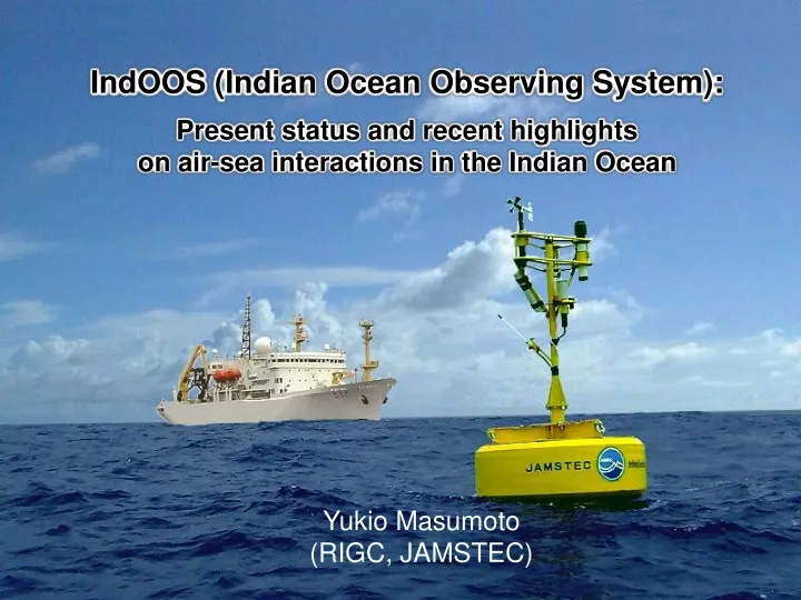 indoos indian ocean observing system present