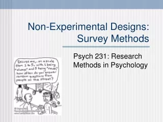 Non-Experimental Designs: Survey Methods