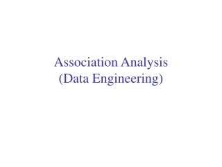 Association Analysis (Data Engineering)