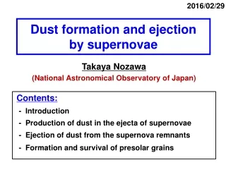Dust formation and ejection  by supernovae