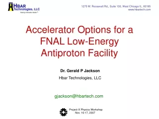 Accelerator Options for a FNAL Low-Energy Antiproton Facility