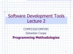 Software Development Tools Lecture 2 - slide 1