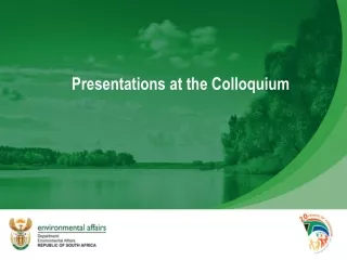 Presentations at the Colloquium