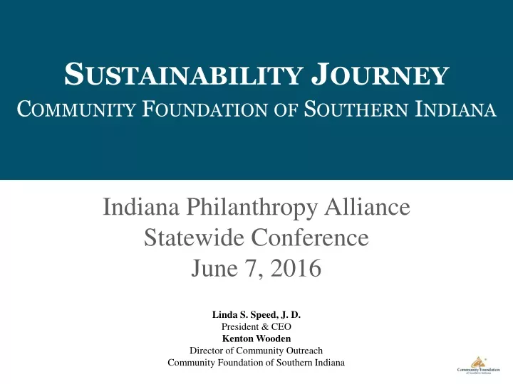 sustainability journey community foundation