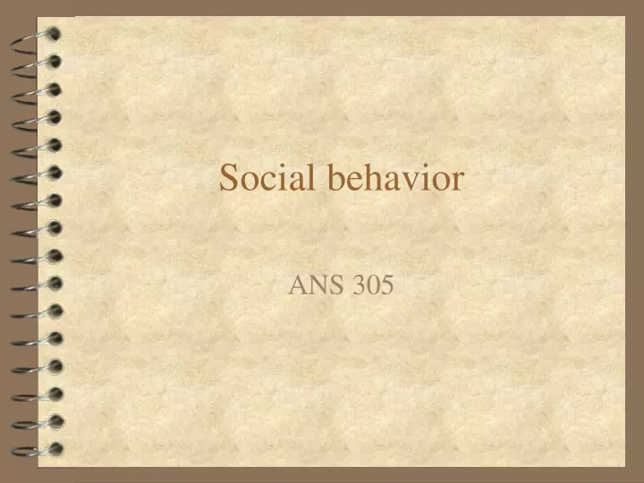 social behavior