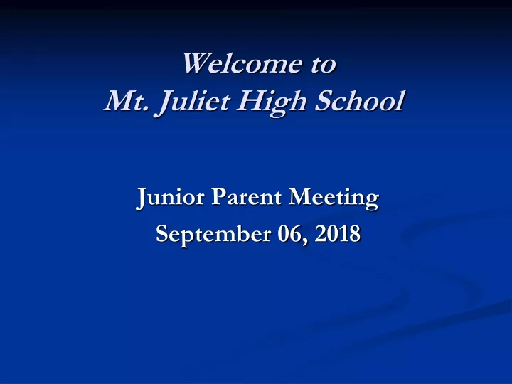 welcome to mt juliet high school