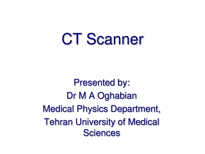 ct scanner