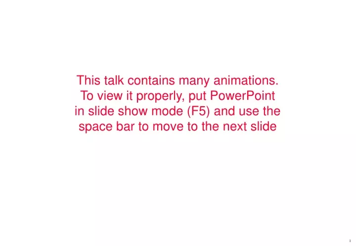 this talk contains many animations to view