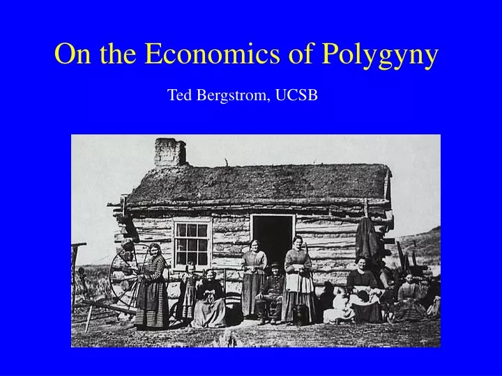 on the economics of polygyny
