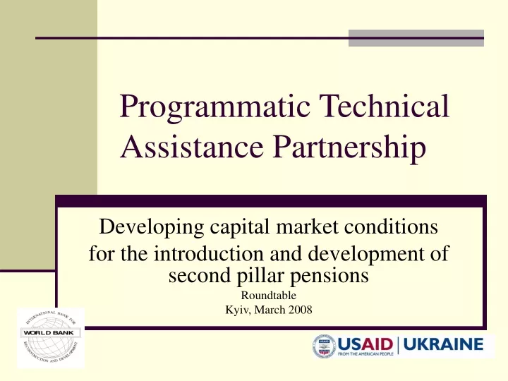 programmatic technical assistance partnership
