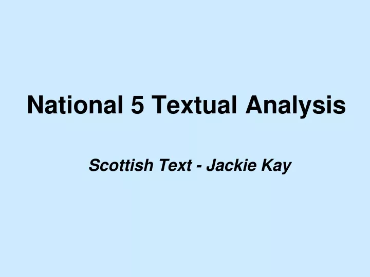 national 5 textual analysis