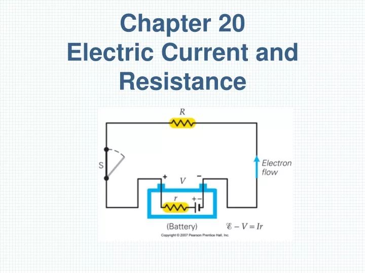 chapter 20 electric current and resistance