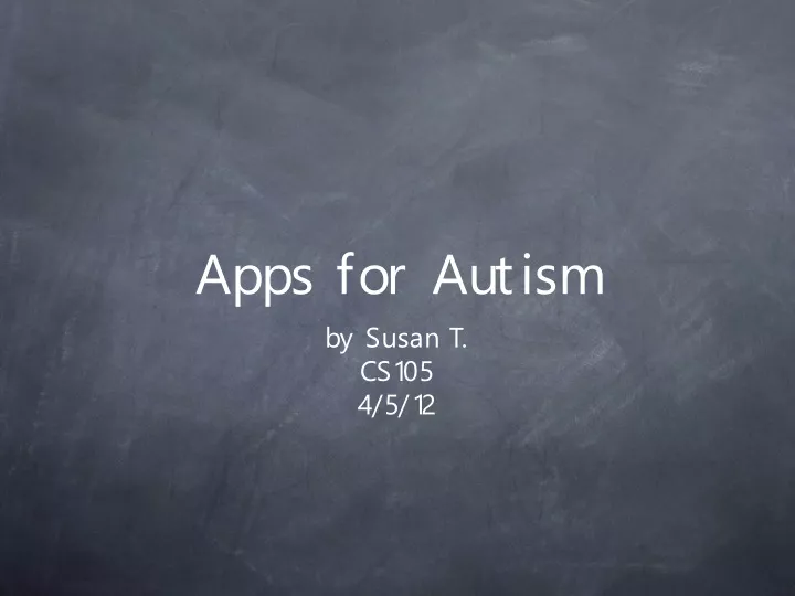 apps for autism