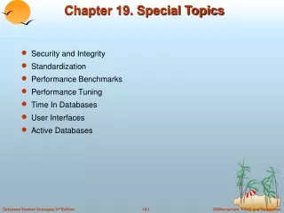 Chapter 19. Special Topics