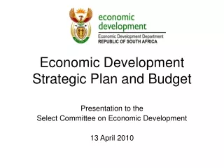 Economic Development Strategic Plan and Budget