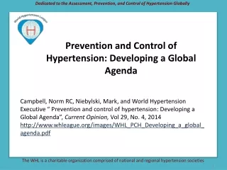 Dedicated to the Assessment, Prevention, and Control of Hypertension Globally