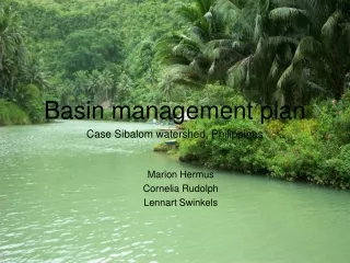 Basin management plan