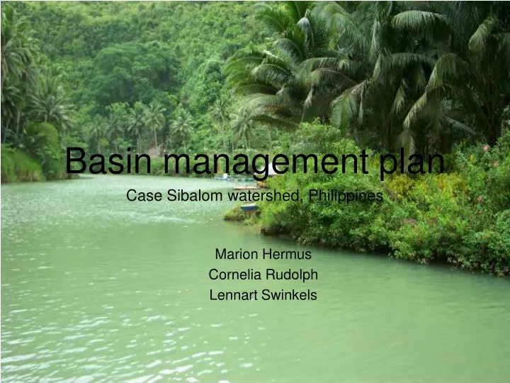 basin management plan