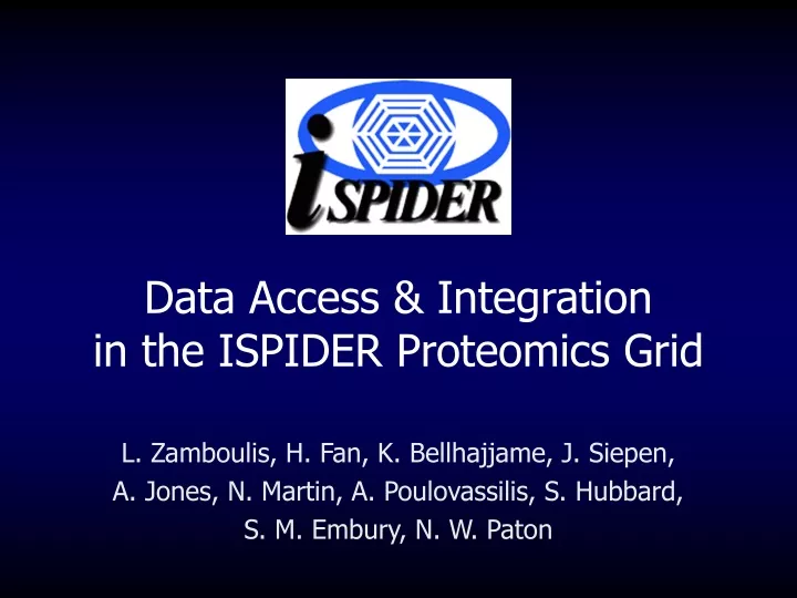 data access integration in the ispider proteomics grid