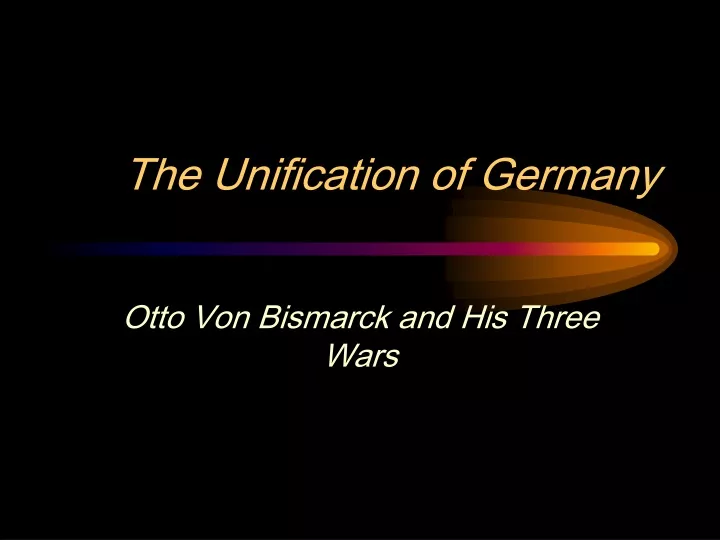 the unification of germany