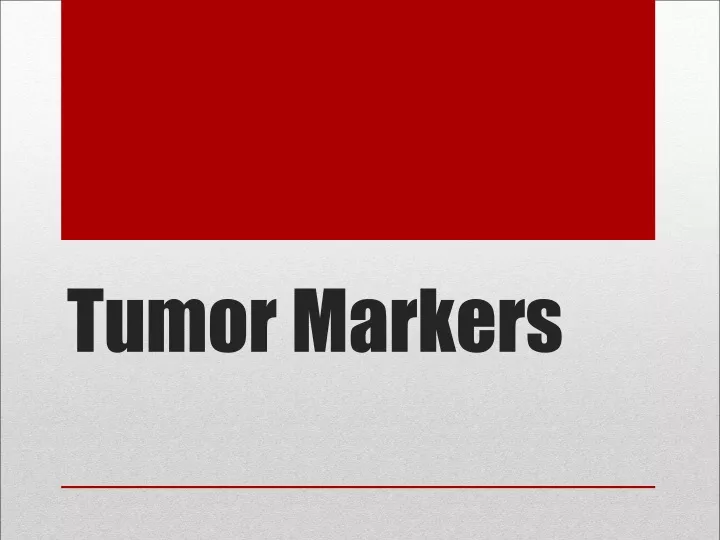 tumor markers