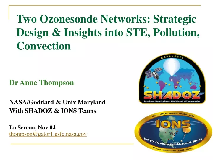 two ozonesonde networks strategic design insights into ste pollution convection