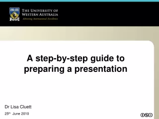 A step-by-step guide to  preparing a presentation