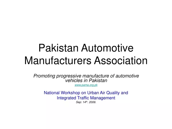 pakistan automotive manufacturers association