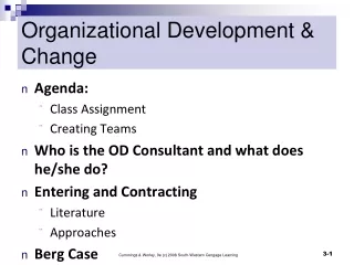 Organizational Development &amp; Change