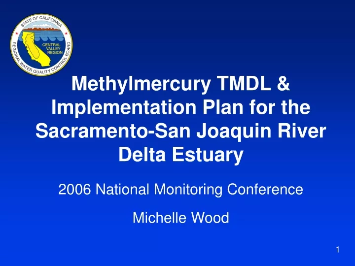 methylmercury tmdl implementation plan
