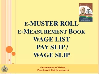 e-MUSTER ROLL e-Measurement Book WAGE LIST  PAY SLIP /  WAGE SLIP