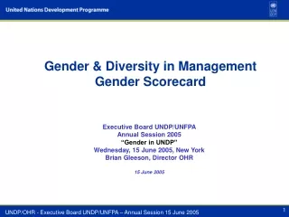 Gender &amp; Diversity in Management Gender Scorecard