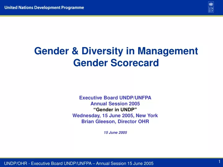 gender diversity in management gender scorecard
