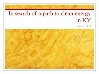 In search of a path to clean energy in KY