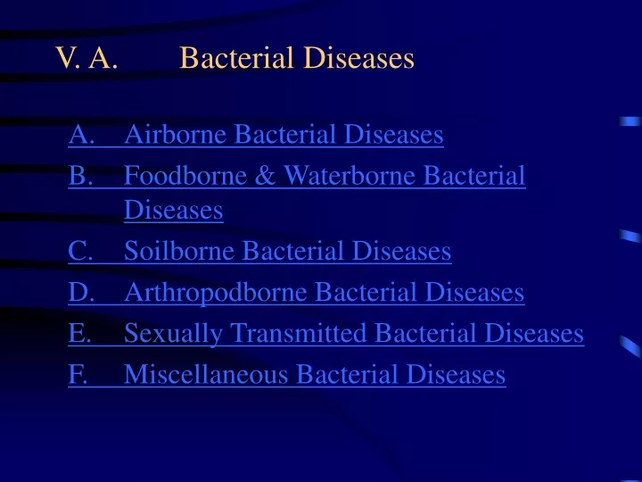 v a bacterial diseases