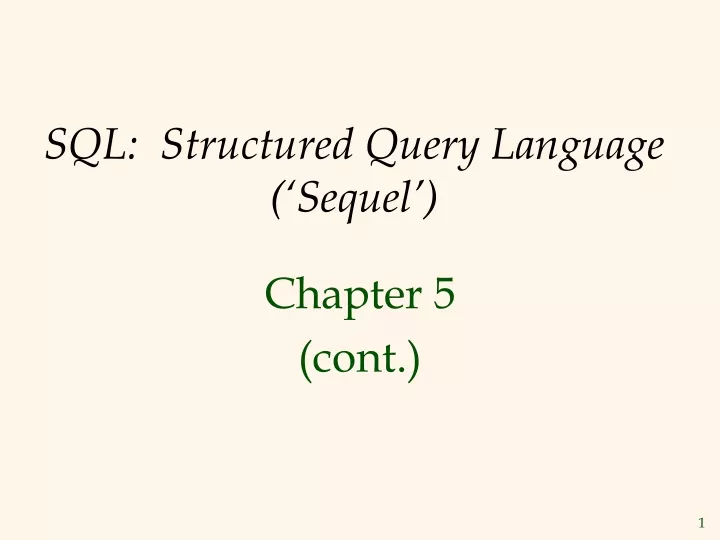 sql structured query language sequel