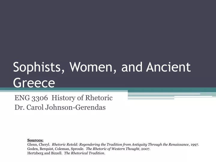 sophists women and ancient greece