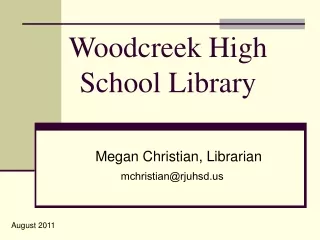 Woodcreek High School Library