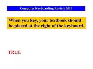 Computer Keyboarding Review 2010
