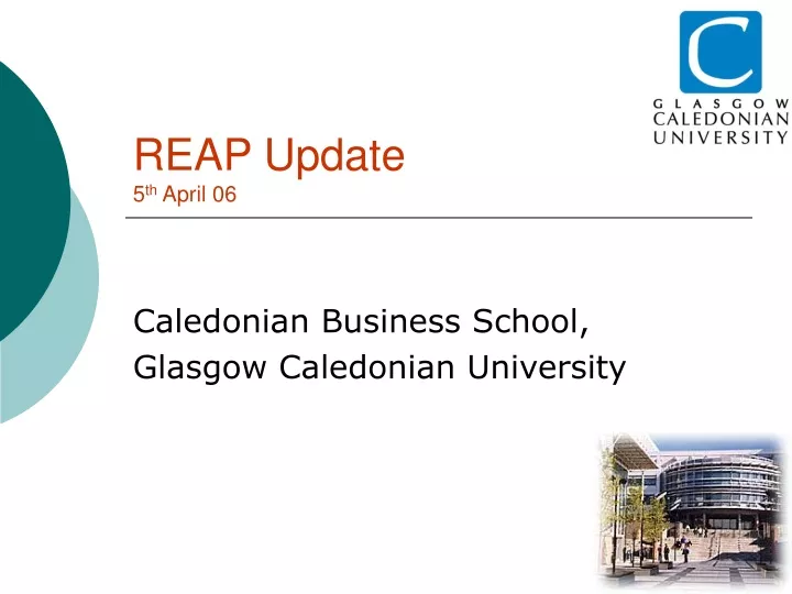 reap update 5 th april 06