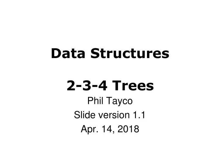 data structures 2 3 4 trees